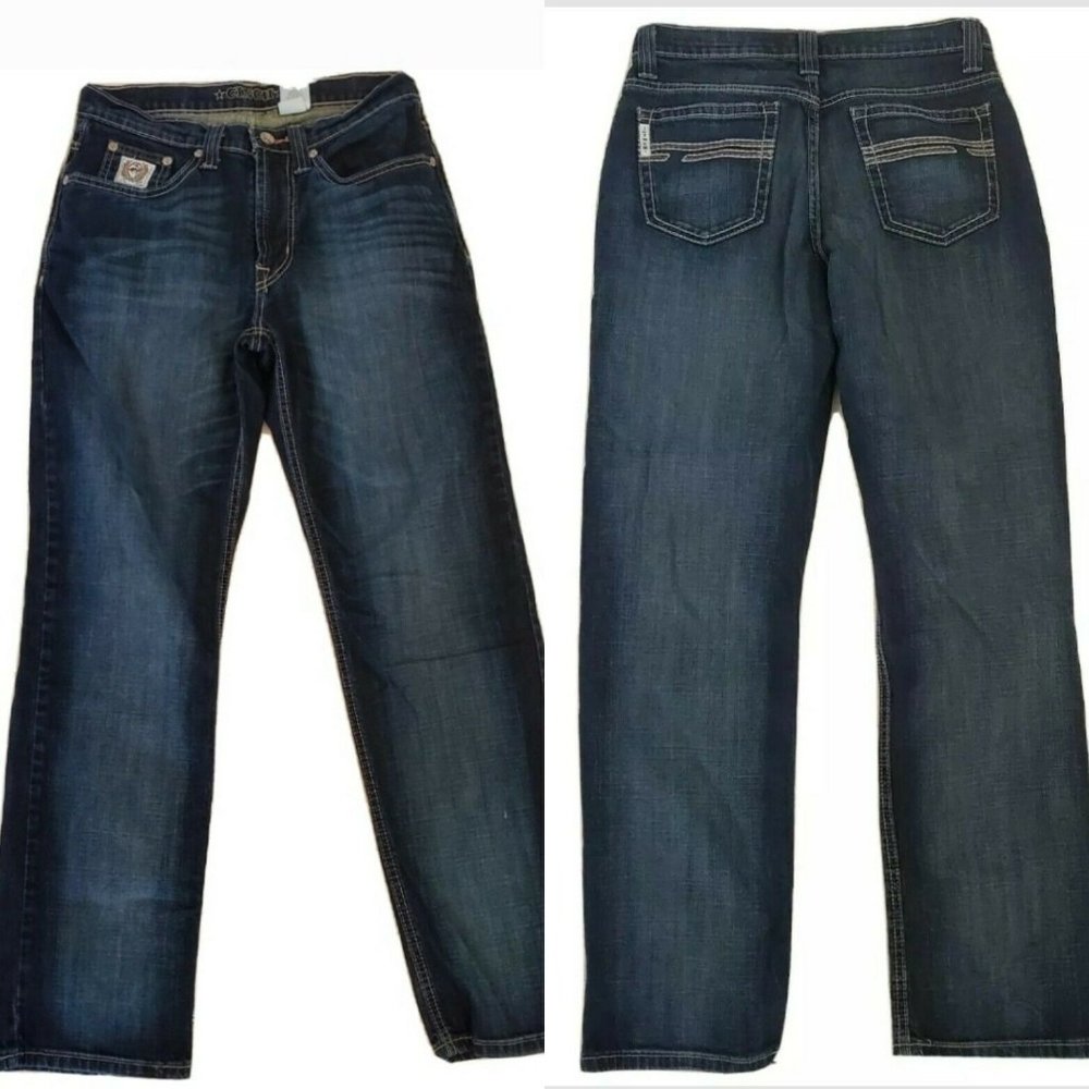 Cinch Sz 30 X 32 Straight Leg Jeans White Sti